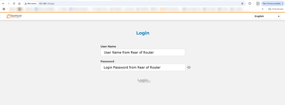 A screenshot of a login page

Description automatically generated